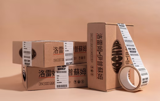 folded boxes mockup design