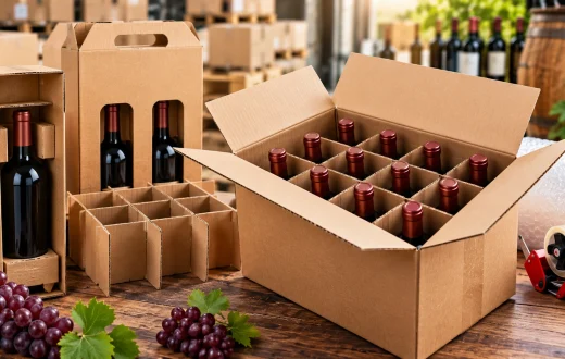 corrugated box for wine